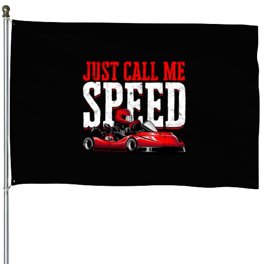 Go Kart Racer Pit Crew Car Racing Karting House Flags