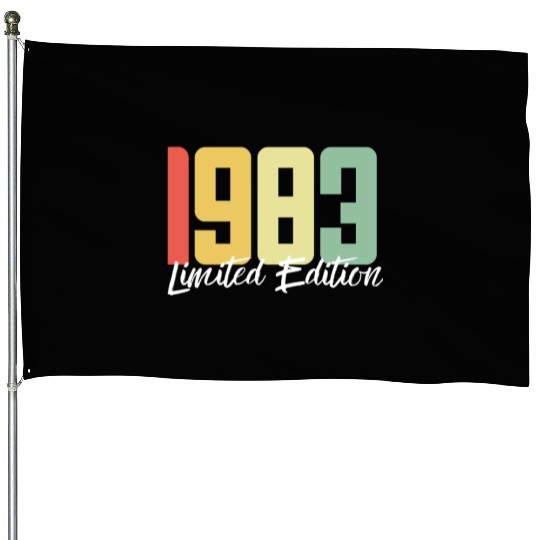 40 Years Vintage 1983 Retro 40th Birthday House Flags