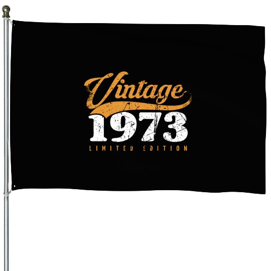 50 Years Vintage 1973 Retro 50th Birthday House Flags