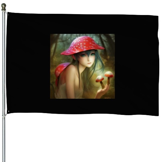 Fungi Fairy House Flags