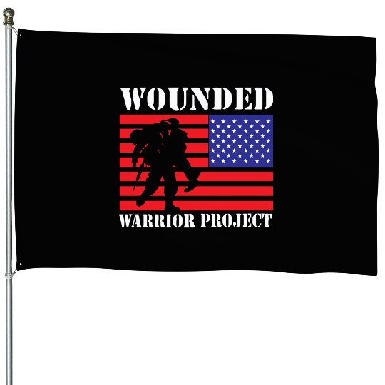 Wounded Warrior Project Us Flag House Flags