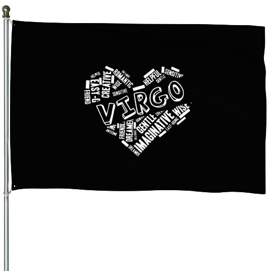 Virgo Heart Word Cloud Doodle Astrology Zodiac Sta House Flags