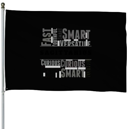 Sagittarius Zodiac Star Sign Word Cloud Square Mon House Flags