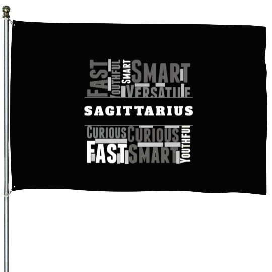 Sagittarius Zodiac Star Sign Word Cloud Square Mon House Flags