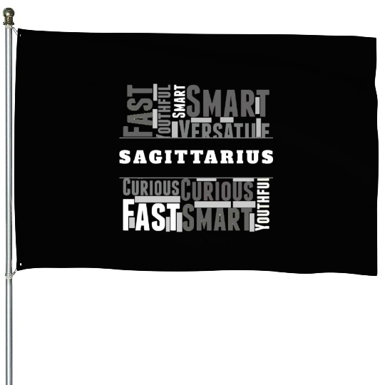 Sagittarius Zodiac Star Sign Word Cloud Square Mon House Flags