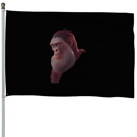 Monkey Ape Chimpanzee House Flags