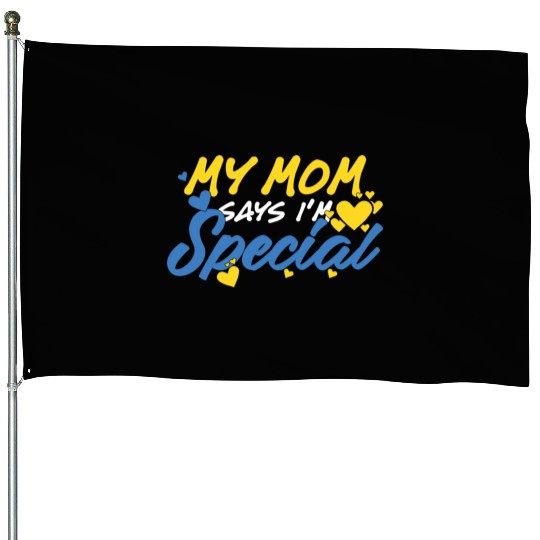 Down Syndrome Awareness Special Education Gifts House Flags