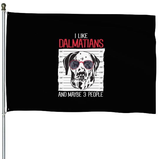 Dalmatian I Like Dalmatians And Maybe 3 People House Flags