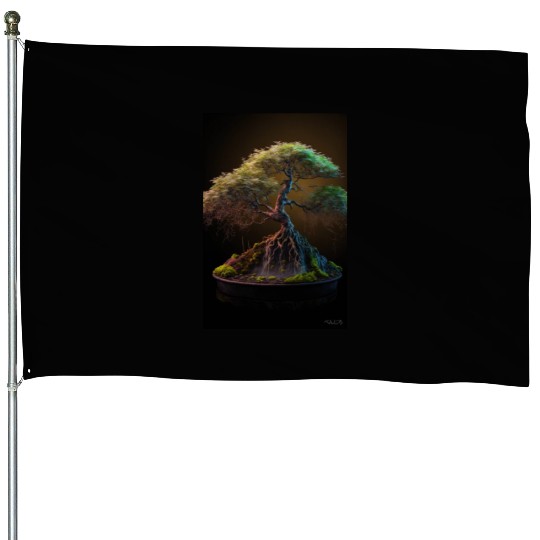 Cannabonsai - Bonsai Tree, Cannabis Plant, House Flags