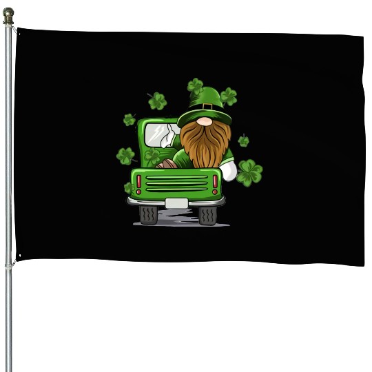 Principal Crew Gnomies Truck St Patrick Teacher House Flags