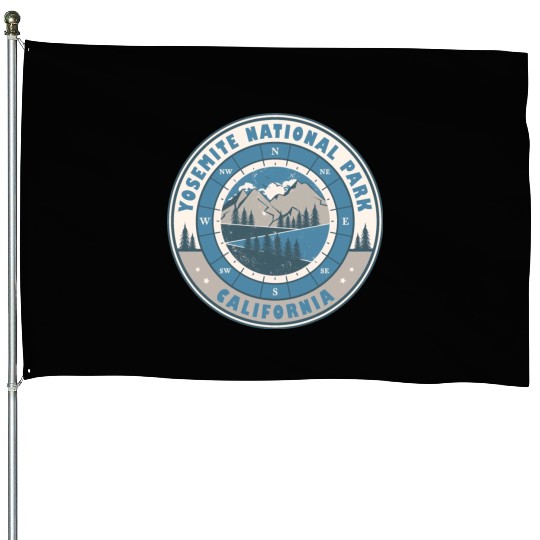 Yosemite National Park California US Hiking House Flags