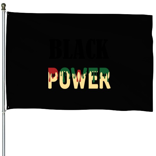 Black Power House Flags