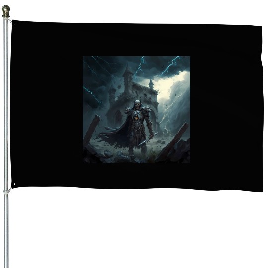 Death Knight in Thunderstorm House Flags