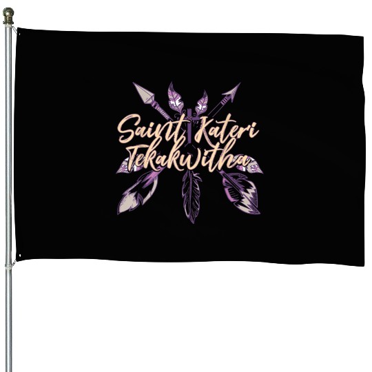 St Kateri Tekakwitha Saint Catholic Lily of the Mo House Flags