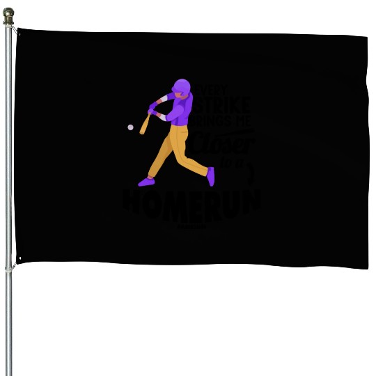 Baseball Pitcher Baseball Racket Sport House Flags