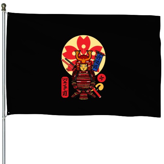 Samurai Cat House Flags