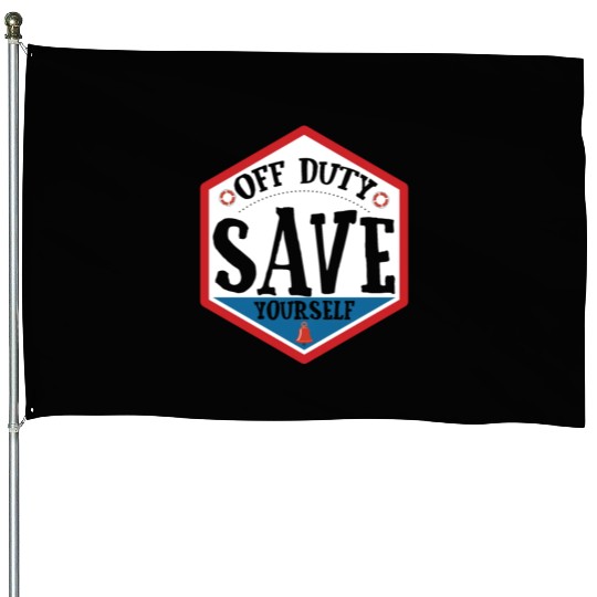 Lifeguard Off Duty Save Yourself House Flags