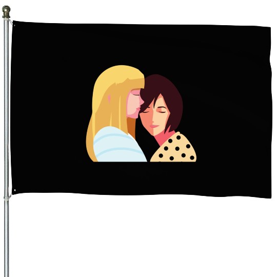 lesbian lgbtq pride valentine day 2023 valentines House Flags