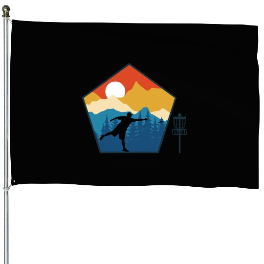 Disc Golf Disc Golfing Ultimate Frisbee Natur House Flags
