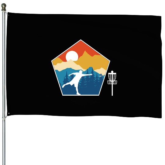 Disc Golf Disc Golfing Ultimate Frisbee Natur House Flags