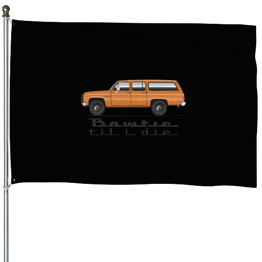 bowtie Burnt Orange House Flags