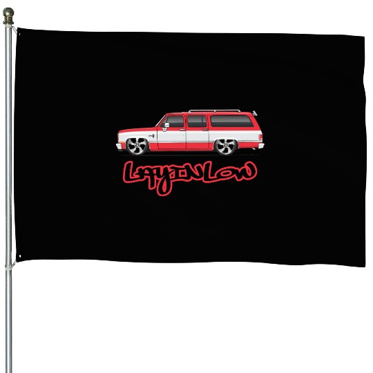 layinlow Cardinal Red House Flags