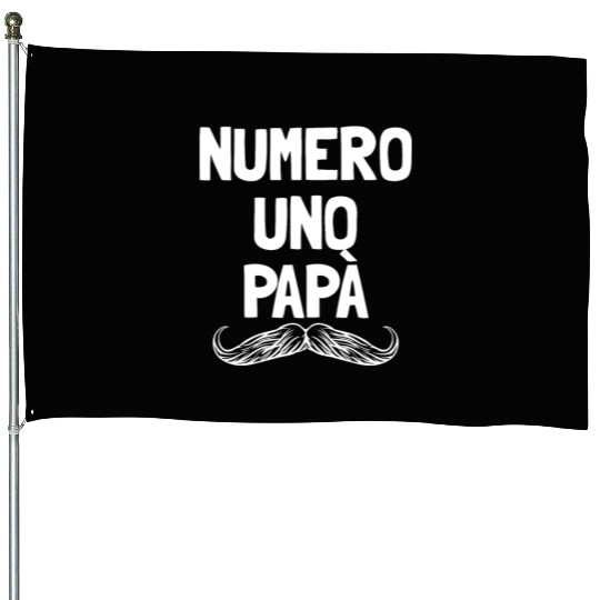 Numero Uno Papa Italian Dad Father's Number 1 Dad House Flags