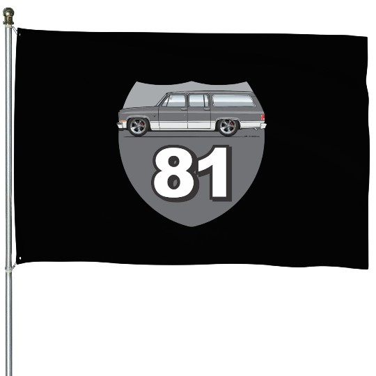 81 Charcoal House Flags