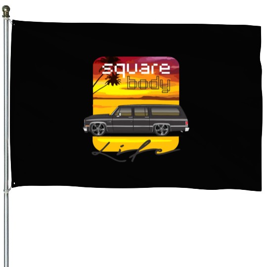 life Midnight Black House Flags
