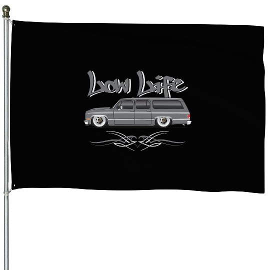 LOWLIFE Charcoal House Flags