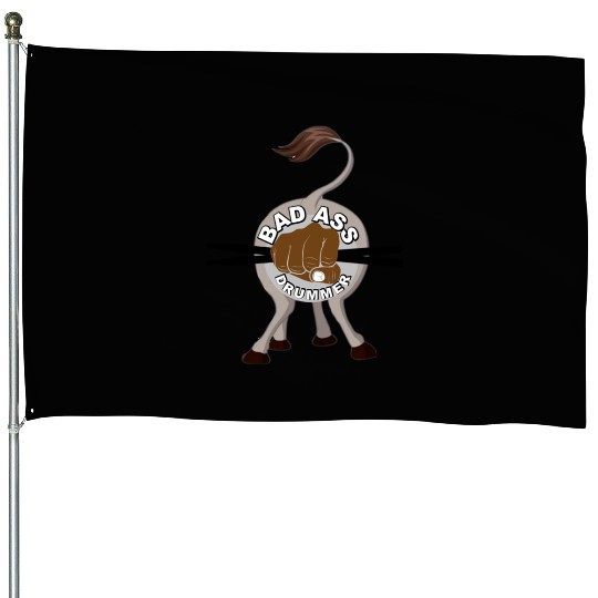 Bad Ass Drummer House Flags