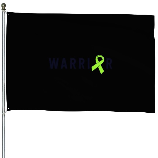 Warrior Lime Green Awareness Ribbon Lyme Disease House Flags