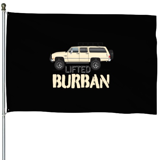 burban Santa Fe Tan House Flags