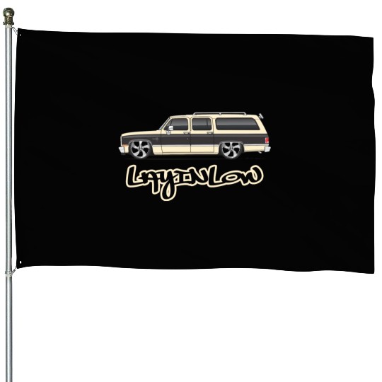 layinlow Santa Fe Tan House Flags