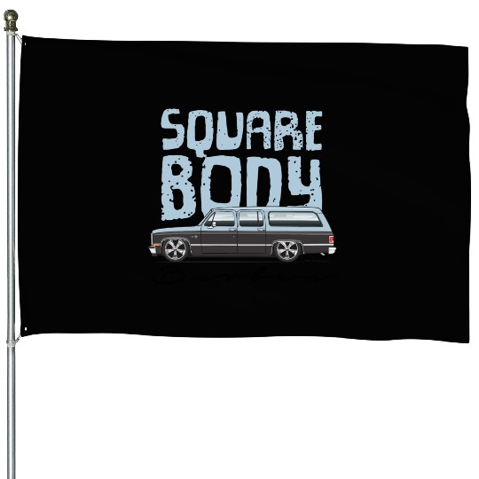 square body Light Blue House Flags