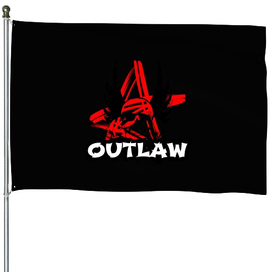 Skull - Bad Ass - Outlaw House Flags