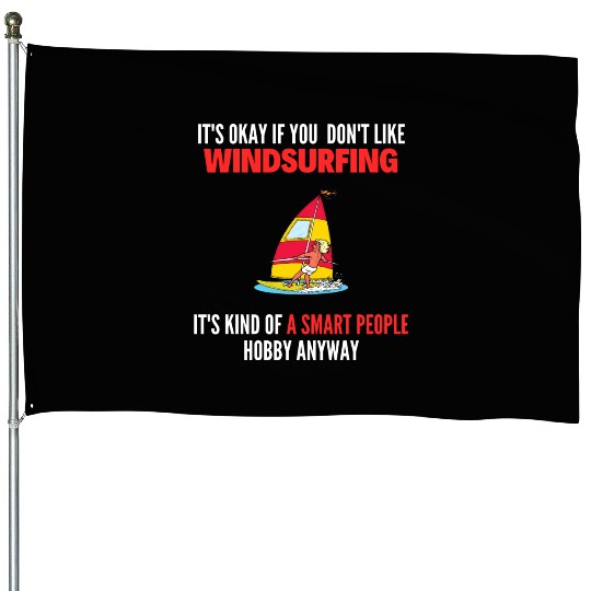 Windsurfer Wave Ocean Windsurfing Sailboarding House Flags