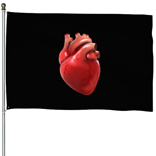 Human Heart House Flags