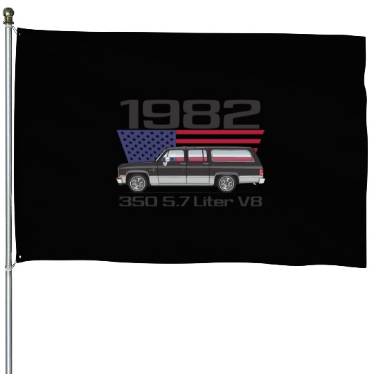 350 Midnight Black House Flags