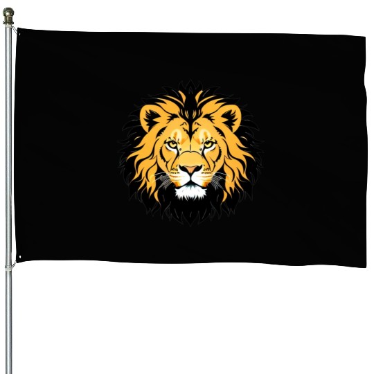 Royal Cartoon Lion - King of the Jungle 12 House Flags