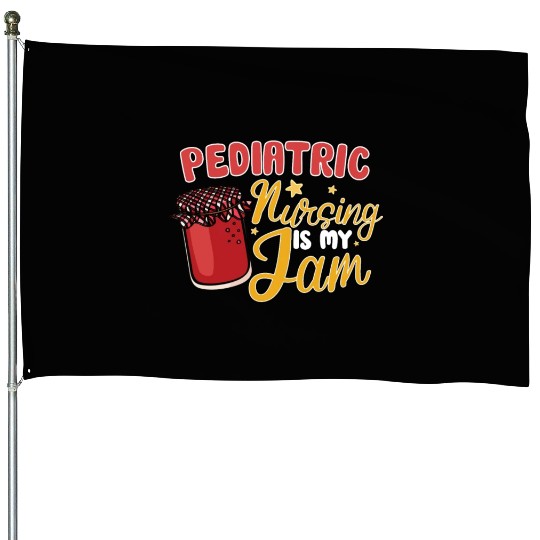 Pediatric Nurse Pediatric Nursing Tiny Human Nurse House Flags