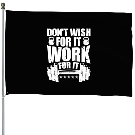 Motivational Dedicated Gym Exercise Inspirational House Flags