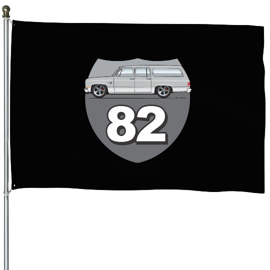 82 Light Silver House Flags