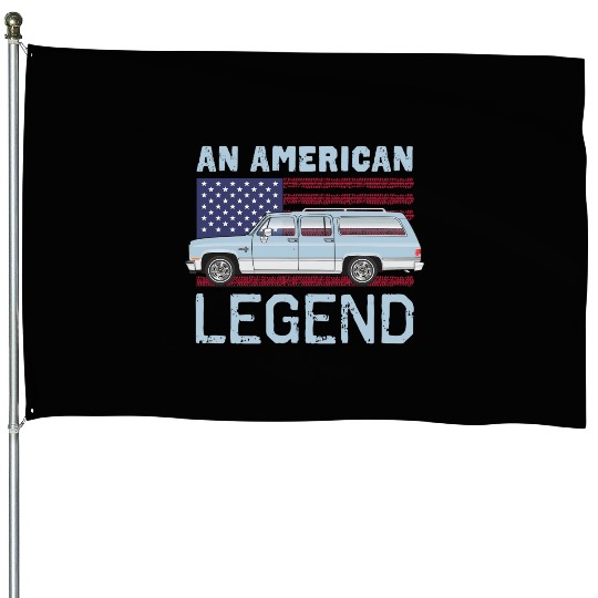 legend Light Blue House Flags