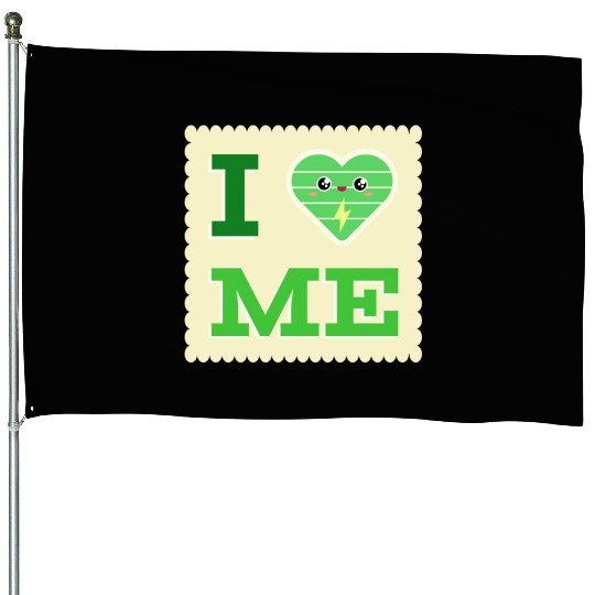 I Love Me 3 House Flags