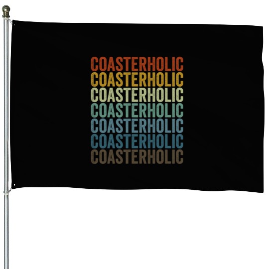 Coasterholic Roller Coaster Lover House Flags