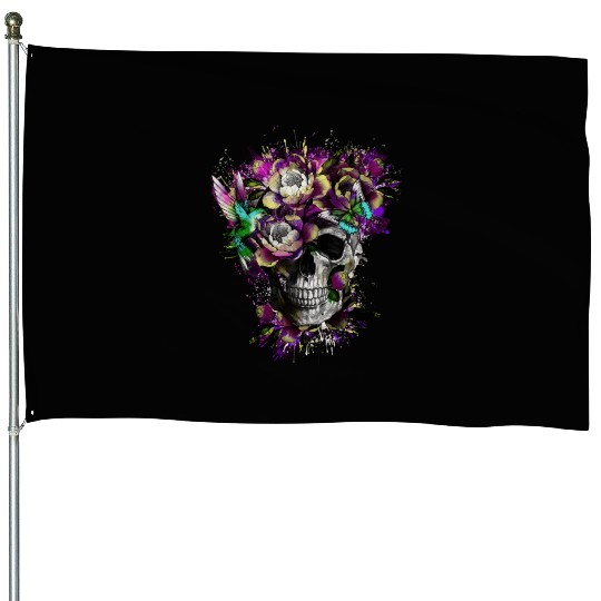 Flower Skull Streetwear House Flags