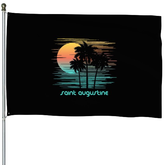 Saint Augustine Florida Stylish Souvenir Vacation House Flags