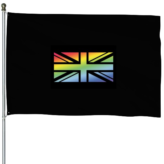 Union Jack / Rainbow Flag (Britain / UK / Poster) House Flags