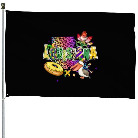 New Orleans Men Women Louisiana Mardi Gras Outfit House Flags